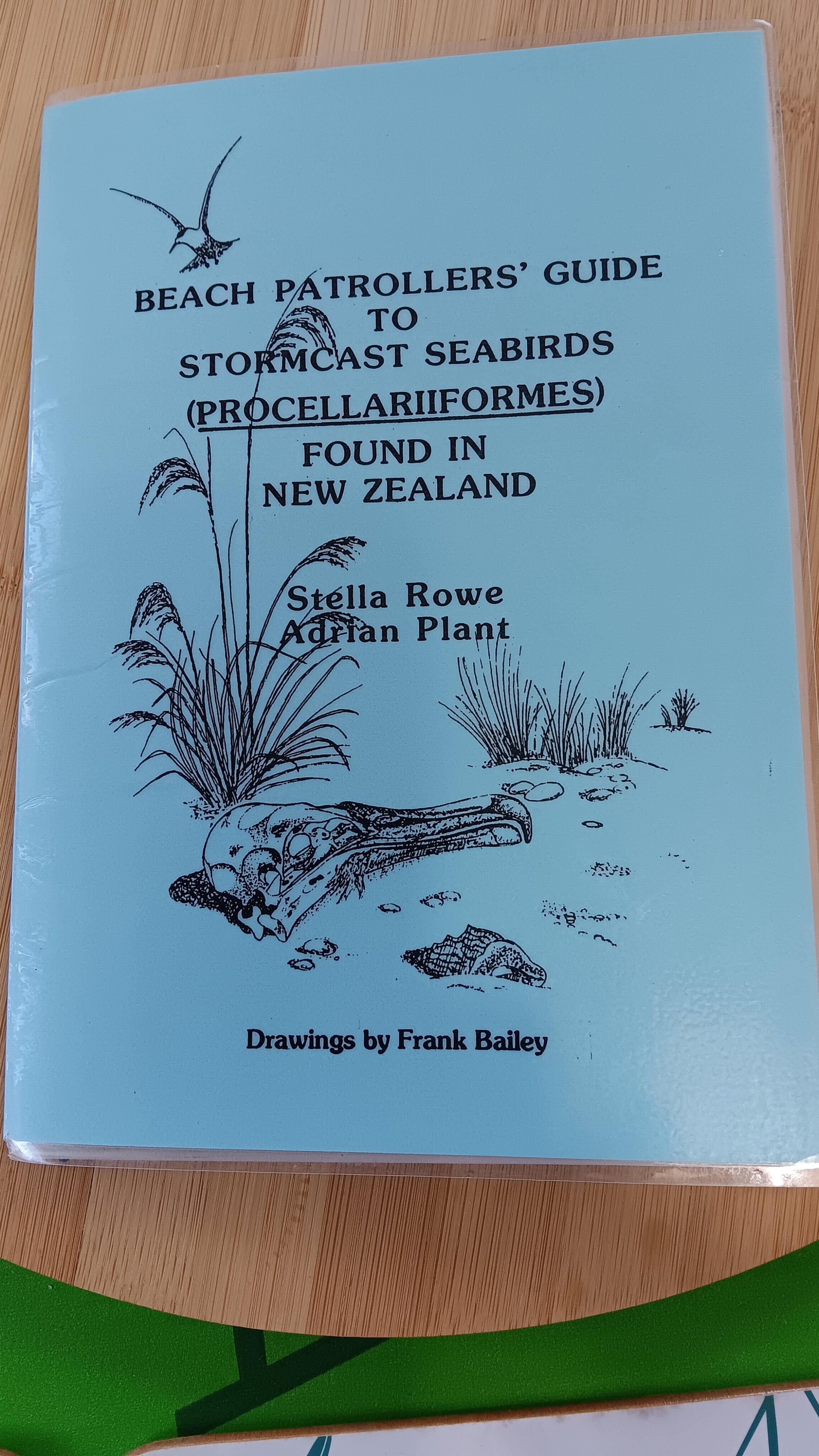An original copy of the Beach Patrollers Guide to Stormcast Seabirds