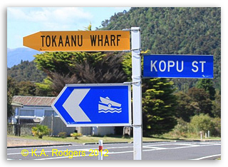 Tokaanu Wharf sign